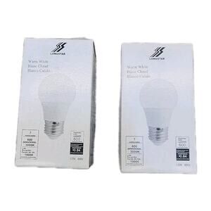Longstar LED Light Bulb 7W 3000K 600LM 120V 60Hz Warm White Lightbulb Lot of 2